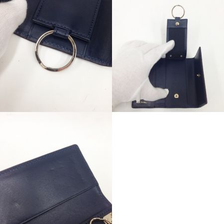  Paul Smith ポールスミス キーケース 4連 ブラウン x ネイビー