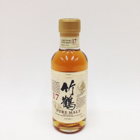 【北海道内限定発送】 TAKETSURU 竹鶴/ニッカウイスキー PURE MALT 17年 向獅子 180ml 43度　ウイスキー 未開栓