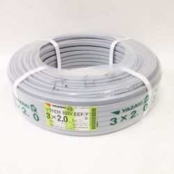 〇〇 YAZAKI ヤザキ ソフトEM 600V EEF/F  3×2.0㎜ 100ｍ 3芯　VVFケーブル Nランク