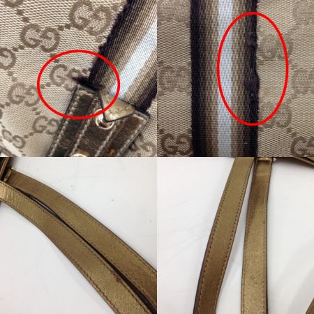  GUCCI グッチ トートバッグ ハートチャーム付 キャンバス 139261 ブラウン x ベージュ 現状渡し