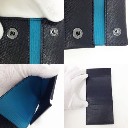  abrAsus×Orobianco 薄い財布 アブラサス abrAsus メンズ abrAsus×Orobianco  財布 ブラック×ブルー x ブルー