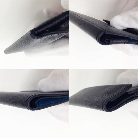  abrAsus×Orobianco 薄い財布 アブラサス abrAsus メンズ abrAsus×Orobianco  財布 ブラック×ブルー x ブルー