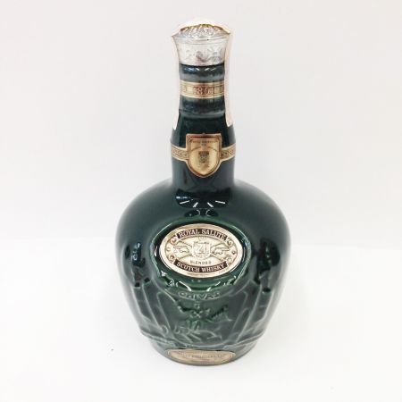  ROYAL SALUTE(CHIVAS REGAL) ロイヤルサルート 21年 スコッチ ウイスキー 緑 陶器ボトル 袋付 古酒 未開栓