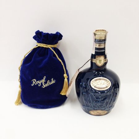  ROYAL SALUTE(CHIVAS REGAL) ロイヤルサルート 21年 スコッチ ウイスキー 青 陶器ボトル 袋付 未開栓