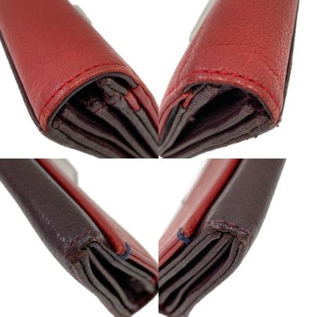 Paul Smith ポールスミス レザー 長財布 レッド x ブラウン