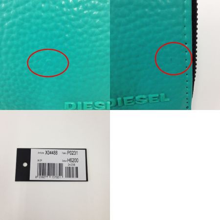  DIESEL ディーゼル ラウンドファスナー 財布 長財布 X04488 P0231 H1303 ブラック×グリーン x グリーン