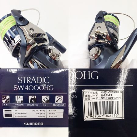  SHIMANO シマノ 20ストラディックSW SW4000HG  スピニングリール SW4000HG
