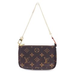 〇〇 LOUIS VUITTON ルイヴィトン ミニ ポシェット アクセソワール ポーチ M58009 ブラウン Aランク