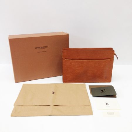  LOUIS VUITTON ルイヴィトン エピ ポシェット オム 箱・布袋付　セカンドバッグ　クラッチバッグ M52528 ブラウン