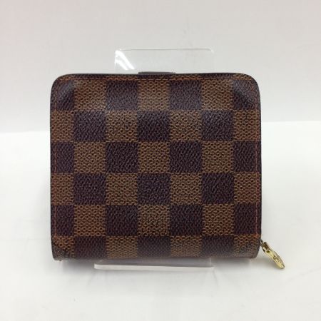  LOUIS VUITTON ルイヴィトン  ダミエ コンパクトジップ 2つ折り財布 N61668 ブラウン 現状渡し ジャンク品