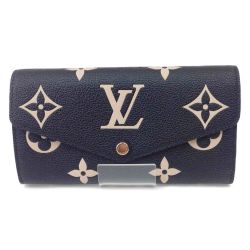 〇〇 LOUIS VUITTON ルイヴィトン ポルトフォイユ・サラ バイカラー モノグラム・アンプラント レザー 長財布 M80496 Aランク