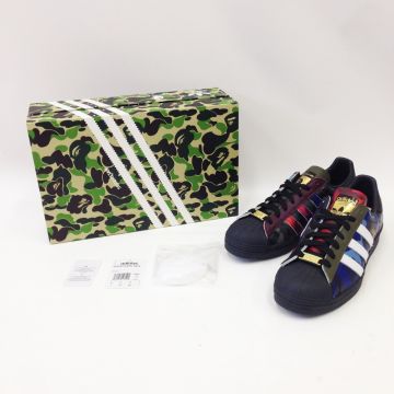 adidas アディダス A BATHING APE アディダス×アベイシングエイプ SUPERSTAR 80s スニーカー 25cm GZ8982  未使用品｜中古｜なんでもリサイクルビッグバン