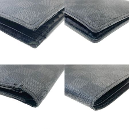  LOUIS VUITTON ルイヴィトン ダミエ グラフィット ポルトフォユ マルコ 財布 N62664 ブラック 現状渡し