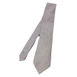 〇〇 CHANEL シャネル ネクタイ グレー×ピンク Bランク