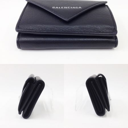  BALENCIAGA バレンシアガ PAPIER ミニウォレット 箱・布袋付 ブラック