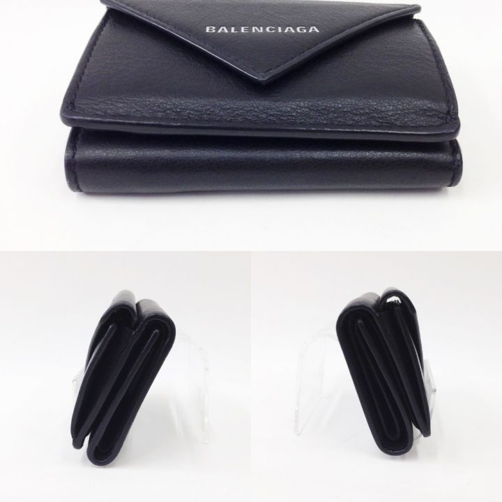 BALENCIAGA バレンシアガ PAPIER ミニウォレット 箱・布袋付 ブラック｜中古｜なんでもリサイクルビッグバン