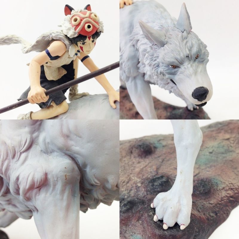 公式サイト もののけ姫 犬神 & サン ヤックル & アシタカ フィギュア 