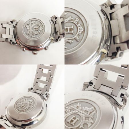  HERMES エルメス クリッパー クロノグラフ ホワイト CL1.310 シルバー