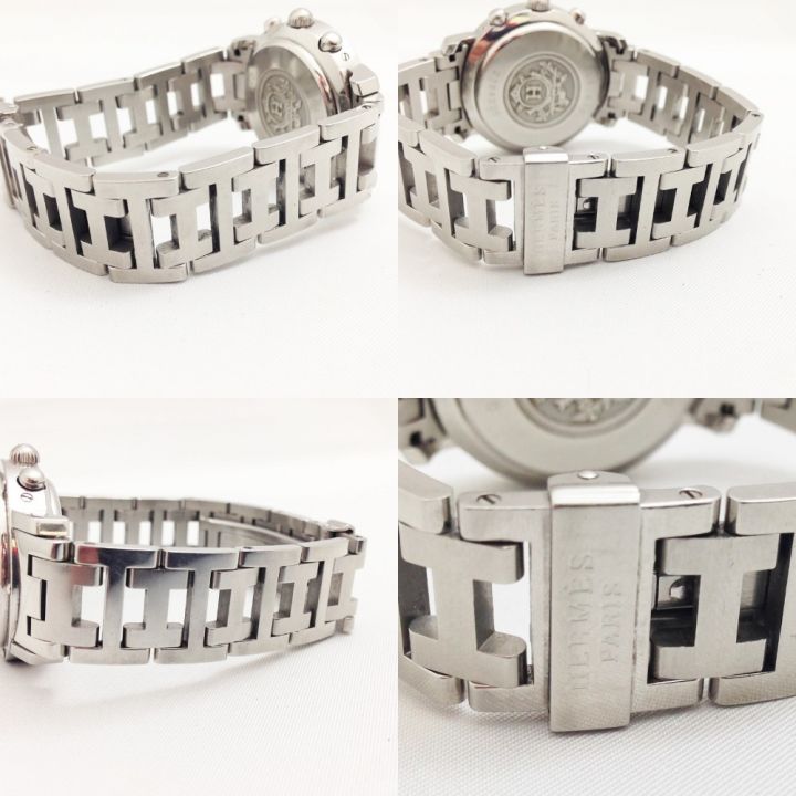 HERMES エルメス クリッパー クロノグラフ ホワイト CL1.310