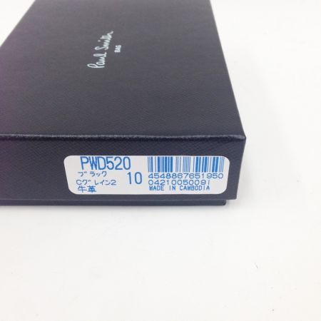  Paul Smith ポールスミス クロスグレインキーケース　キーケース 4連 ブラック x ピンク