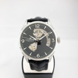 〇〇 HAMILTON ハミルトン ジャズマスター JAZZMASTER ビューマチック オープンハート 腕時計 H327050 ブラック Bランク
