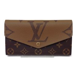 〇〇 LOUIS VUITTON ルイヴィトン ポルトフォイユ・サラ 長財布 RFID内蔵 M80726 ブラウン x カーキ Aランク