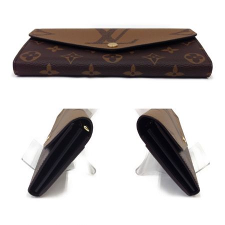  LOUIS VUITTON ルイヴィトン ポルトフォイユ・サラ 長財布 RFID内蔵 M80726 ブラウン x カーキ