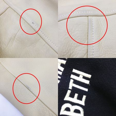  MACBETH スタジャン USA カナダ アイスホッケー XL ネイビー x ホワイト ヴィンテージ 現状渡し