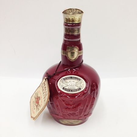  ROYAL SALUTE(CHIVAS REGAL) ロイヤルサルート 21年 スコッチ ウイスキー 赤 陶器ボトル 袋付 古酒 未開栓