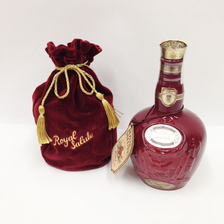 ROYAL SALUTE(CHIVAS REGAL) ロイヤルサルート 21年 スコッチ ウイスキー 赤 陶器ボトル 袋付 古酒  未開栓｜中古｜なんでもリサイクルビッグバン