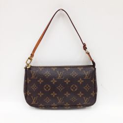 〇〇 LOUIS VUITTON ルイヴィトン モノグラム ポシェット アクセソワール アクセサリー ポーチ M51980 ブラウン 現状渡し Cランク