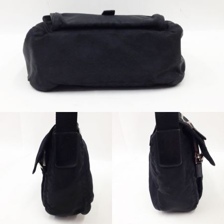  PRADA プラダ ショルダーバッグ ロゴプレート 1BD994 ブラック 現状渡し