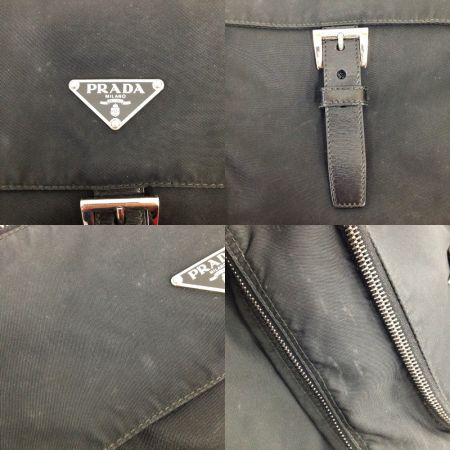  PRADA プラダ ショルダーバッグ ロゴプレート 1BD994 ブラック 現状渡し
