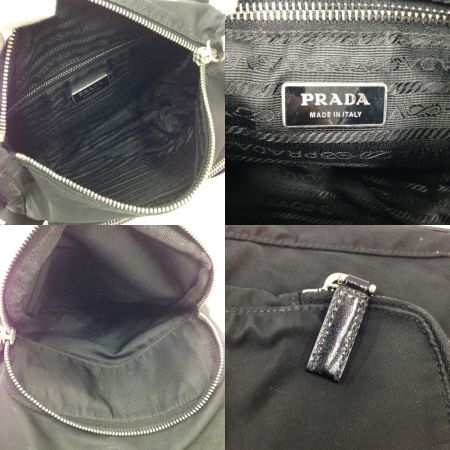  PRADA プラダ ショルダーバッグ ロゴプレート 1BD994 ブラック 現状渡し