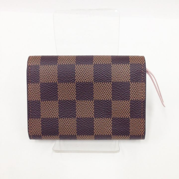 LOUIS VUITTON ルイヴィトン ダミエ ポルトモネ・ロザリ コンパクト ウォレット 財布 N64423 ブラウン x  ピンク｜中古｜なんでもリサイクルビッグバン