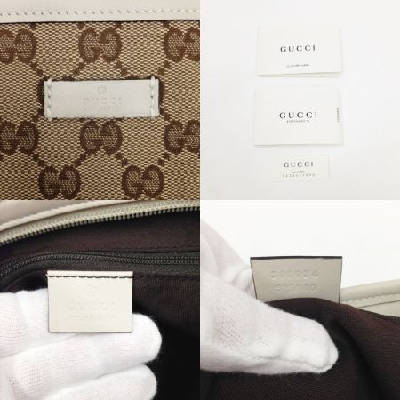  GUCCI グッチ GGキャンバス ショルダーバッグ 388924 ベージュ x ホワイト