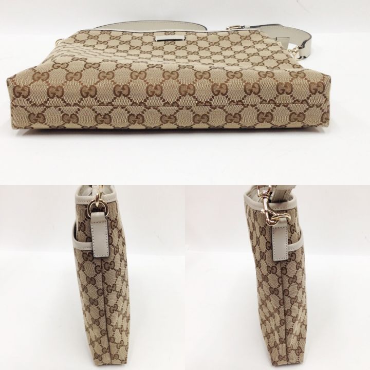 GUCCI グッチ GGキャンバス ショルダーバッグ 388924 ベージュ x 