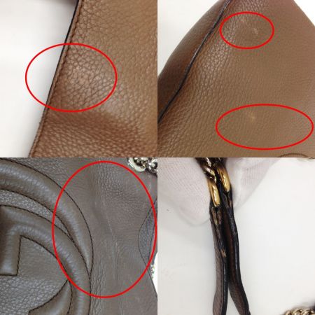  GUCCI グッチ ソーホーインターロッキングG チェーンショルダー 308982 ブラウン 現状渡し