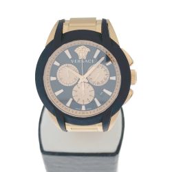 〇〇 VERSACE ベルサーチ メンズ 腕時計 メデューサ クロノグラフ クオーツ  VEM8 Aランク