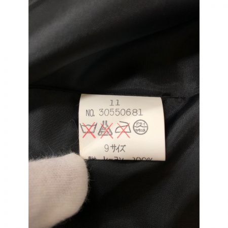  Leilian レリアン レディース ジャケット 衿ファー付き サイズ9 ブラック