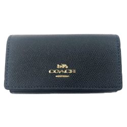 〇〇 COACH コーチ 6連 キーケース 58359 ネイビー Bランク