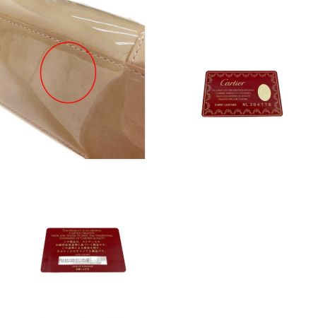  Cartier カルティエ カボション ハンドバッグ エナメル ベージュ 現状渡し