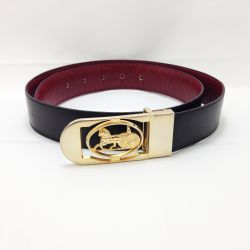 〇〇 CELINE セリーヌ ゴールド金具　馬車　バックル　ベルト　82ｃｍ  ブラック ヴィンテージ Bランク