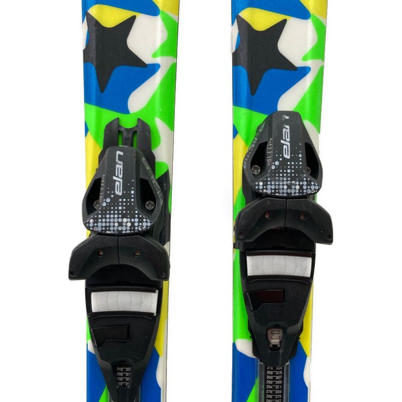中古】 elan エラン STARR スキー板 130cm 黄緑×青×白 x ブルー x 