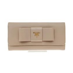 〇〇 PRADA プラダ 長財布 1MH132 ベージュ Cランク