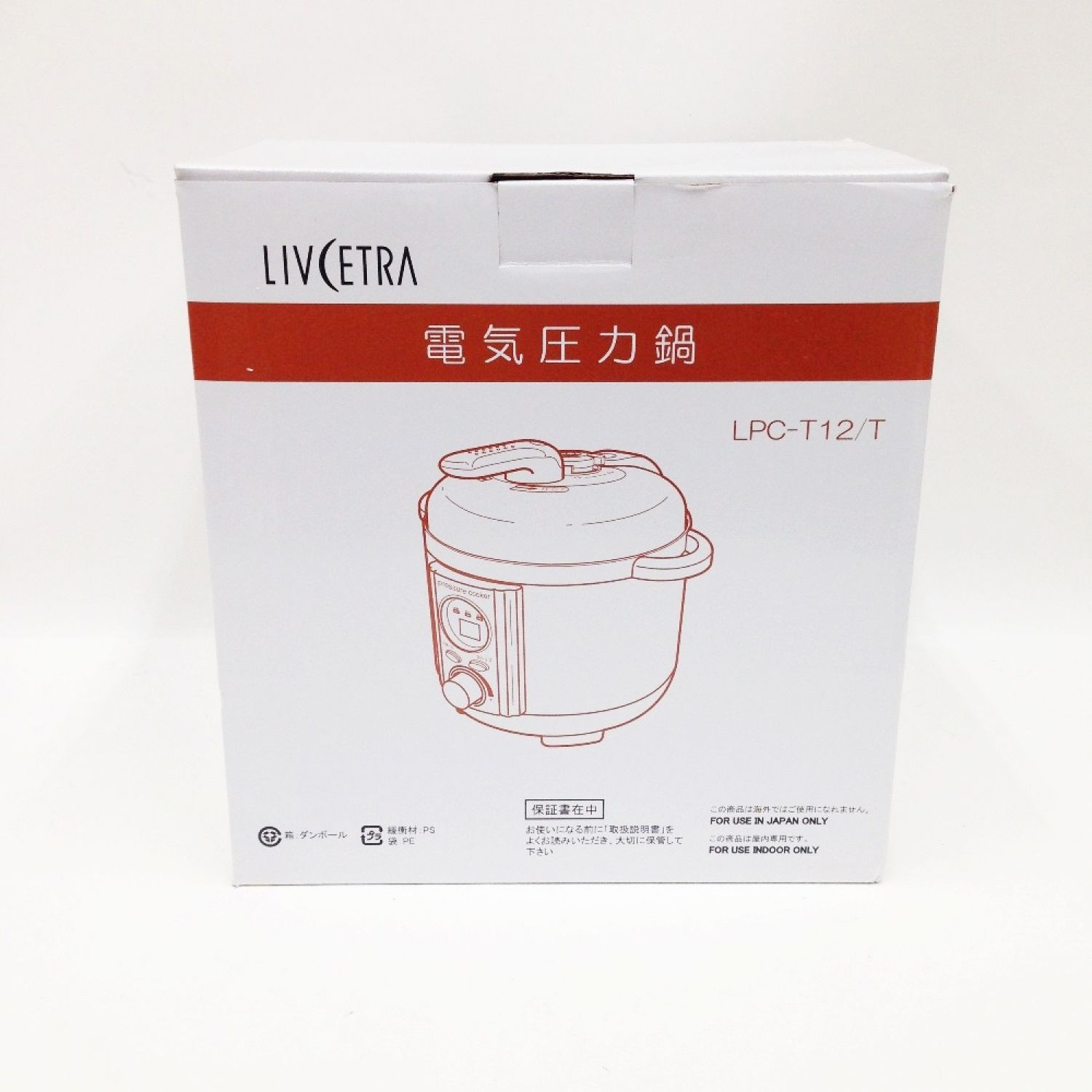 中古】 LIVCETRA 電気圧力鍋 LPC-T12 未使用品 Sランク｜総合リサイクルショップ なんでもリサイクルビッグバン オンラインショップ