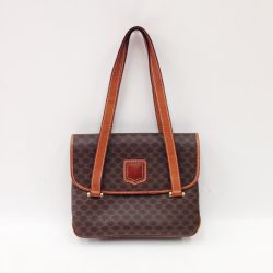 〇〇 CELINE セリーヌ マカダム ハンドバッグ　 M09 ブラウン ヴィンテージ 現状渡し Bランク