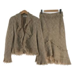 〇〇 SPECCHIO スペッチオ レディース スーツ サイズ40 ベージュ Bランク