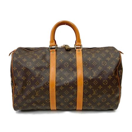  LOUIS VUITTON ルイヴィトン モノグラム キーポル 45 ボストンバッグ M41428 ブラウン