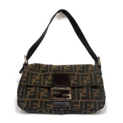 〇〇 FENDI フェンディ ズッカ マンマバケット ワンショルダー ハンドバッグ 2354/26424/009 ブラウン Cランク